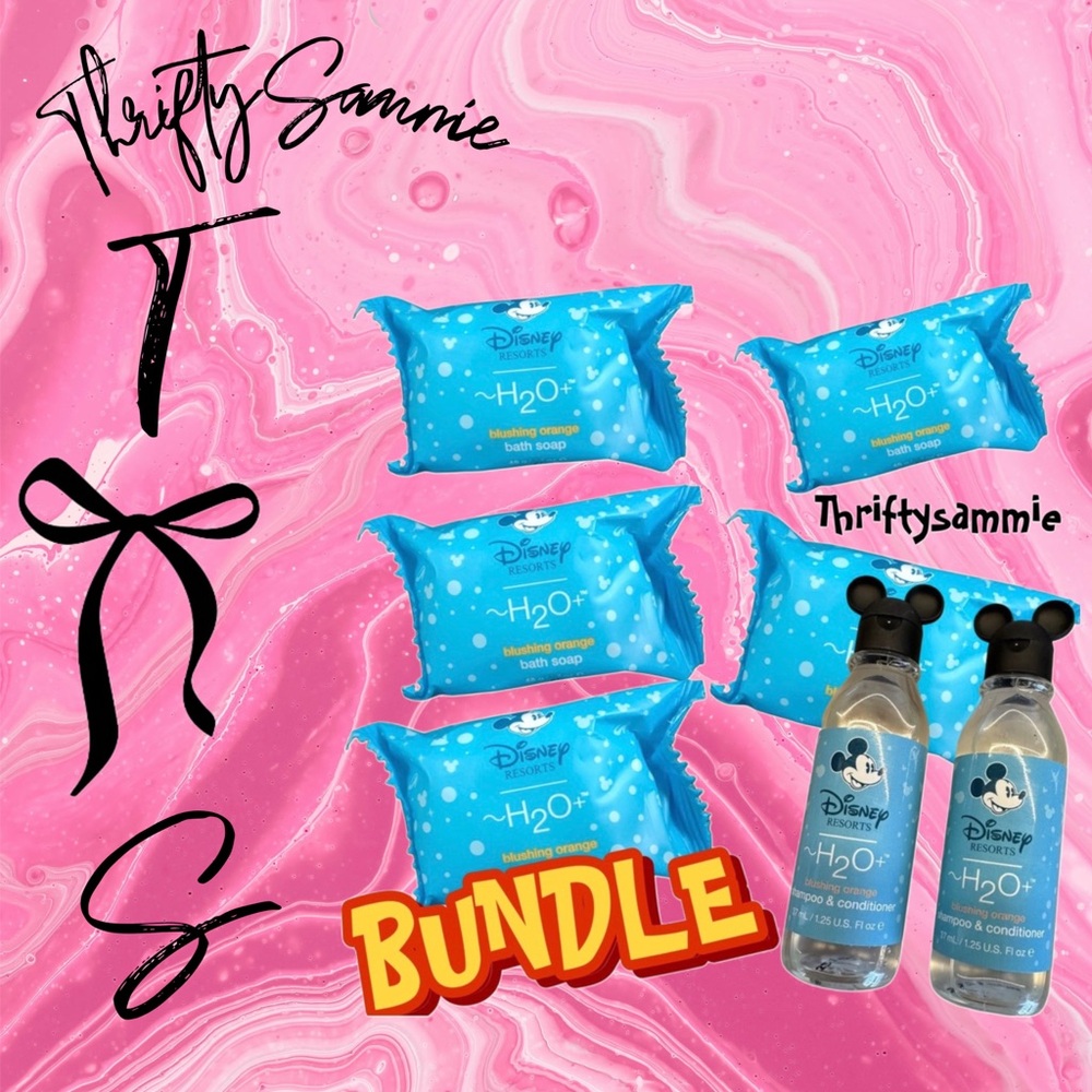 Disney resort 7 piece soap shampoo conditioner bundle blushing orange H2O+